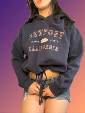 Garage Dark Blue Newport California Hoodie